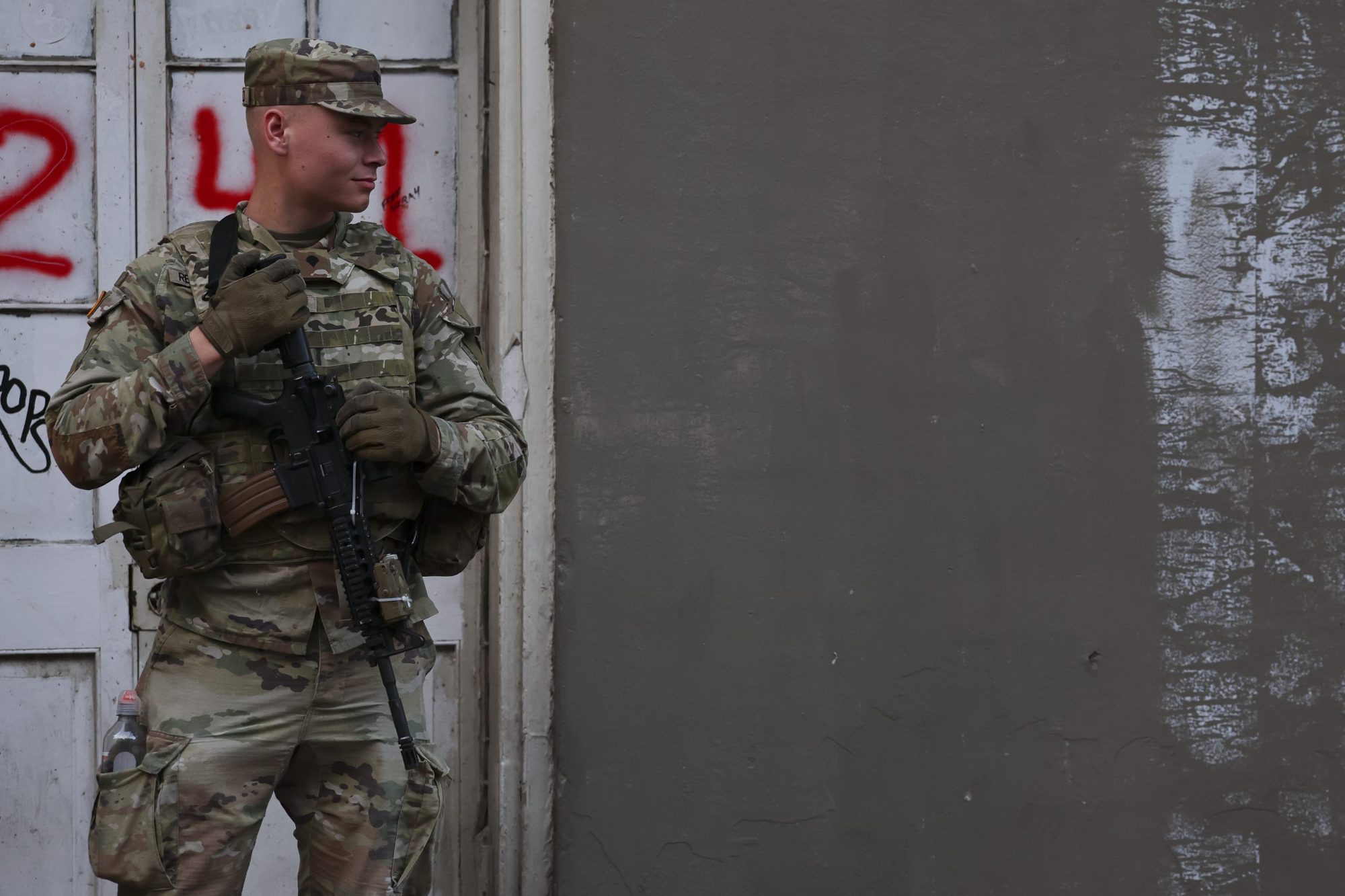 The NFL in partnership with Homeland Security Investigations (HSI) have increased law enforcement presence, expanded operations and enhanced security measures throughout the city ahead of Super Bowl LIX between the Philadelphia Eagles and the Kansas City Chiefs on February 05, 2025 in New Orleans, Louisiana. Photo by Aaron M. Sprecher/Getty Images
