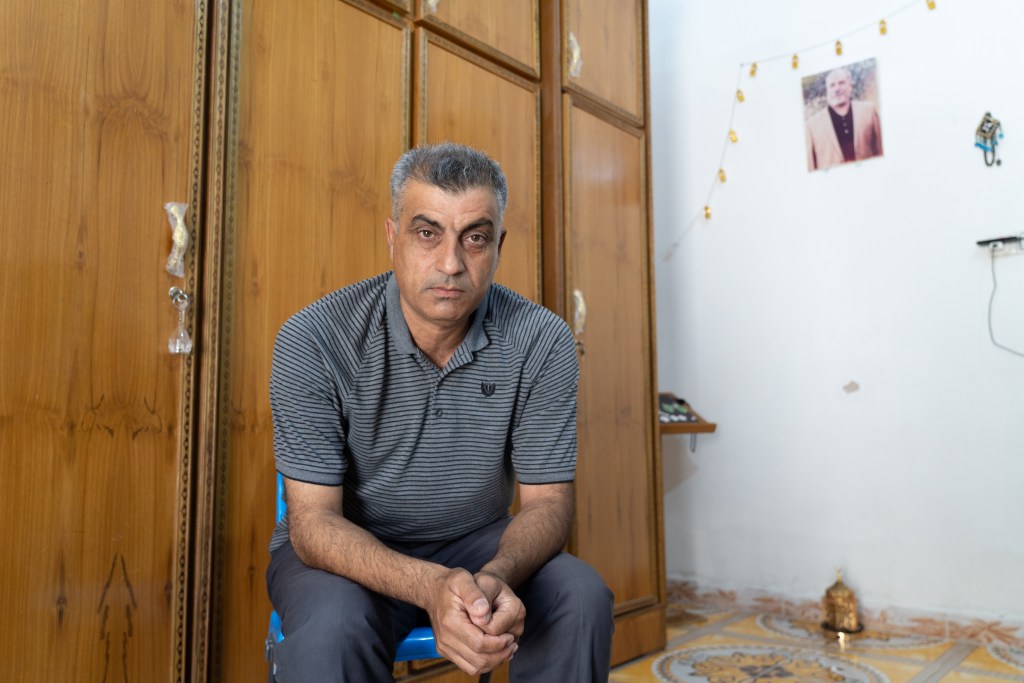 Muhammad Abed at his home in Baghdad.