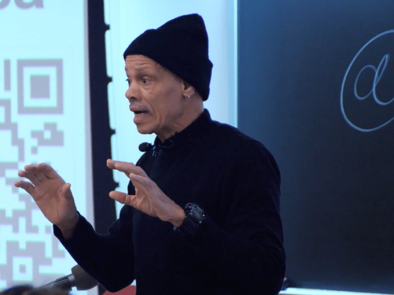 Mansa Musa delivers a lecture for the UMD College Park Young Democratic Socialists of America